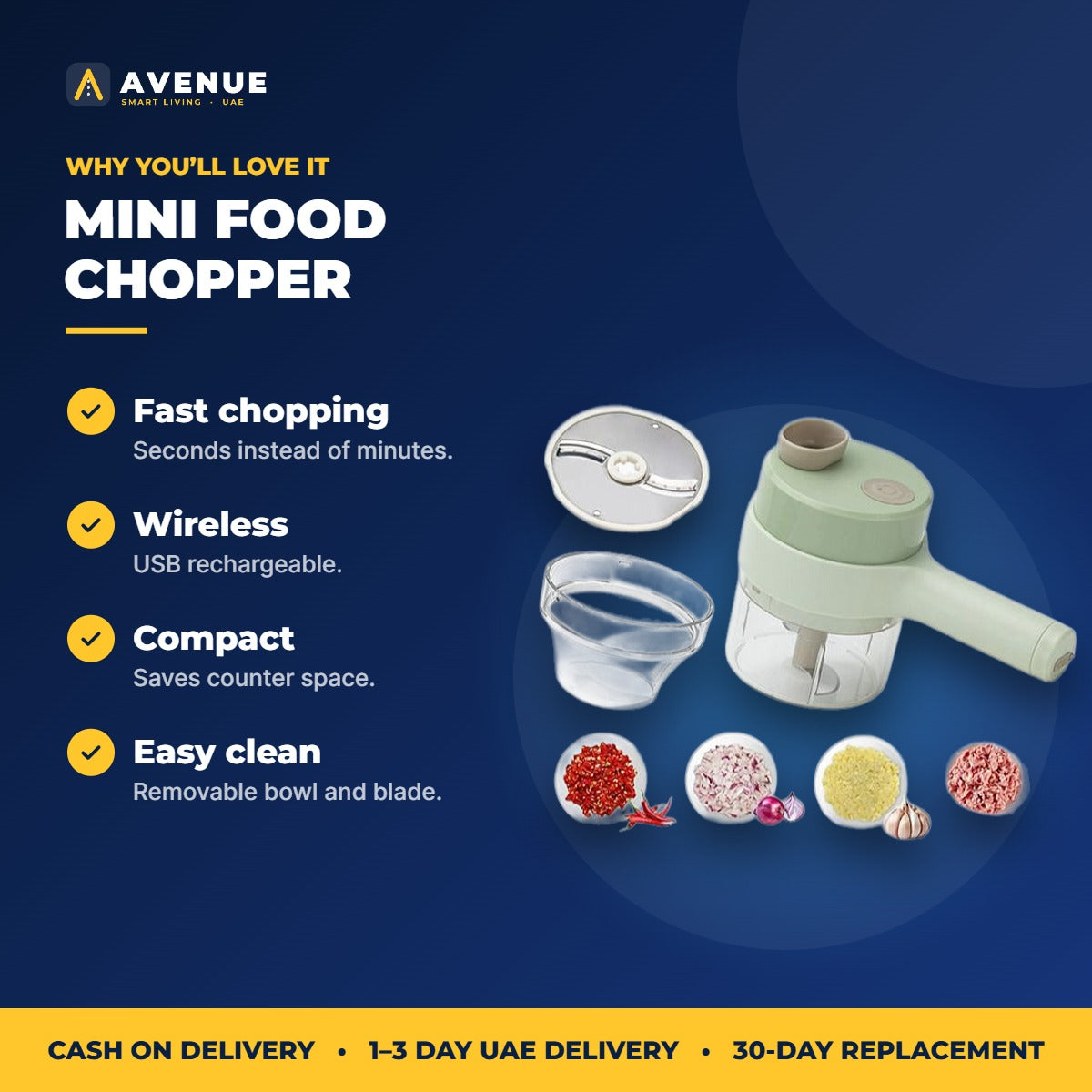 Avenue Wireless Mini Food Chopper