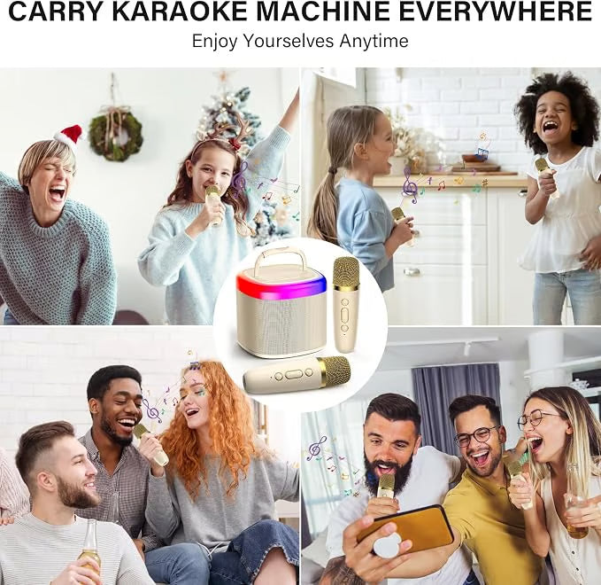 Portable Karaoke Machine (with 2 wireless microphones)