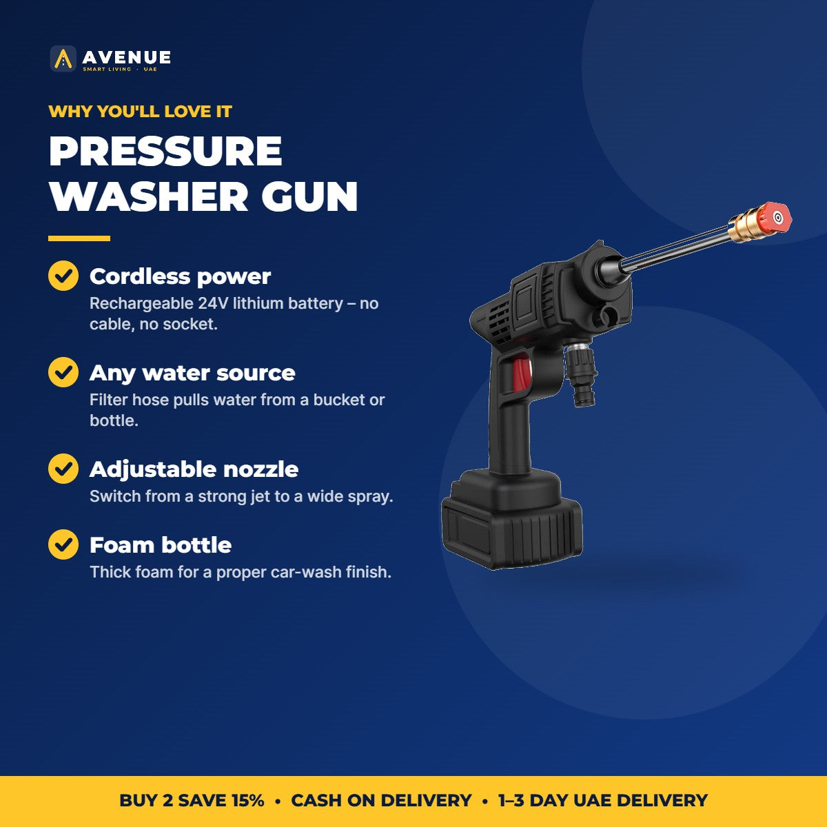 Avenue Cordless Pressure Washer Gun