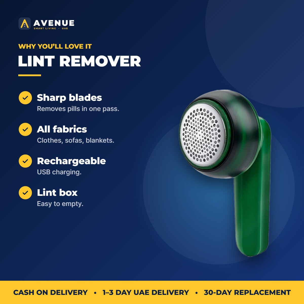Avenue Rechargeable Lint Remover