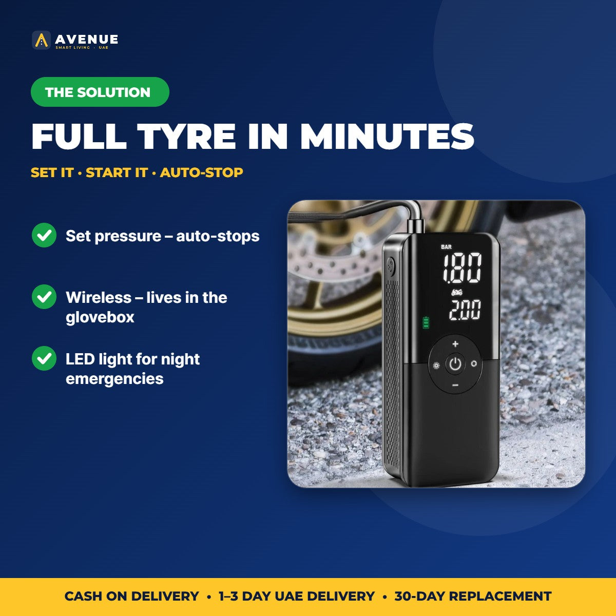 Avenue Wireless Smart Tyre Inflator